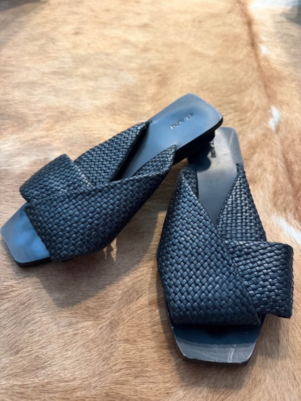 St. Agni Woven Leather Sandals